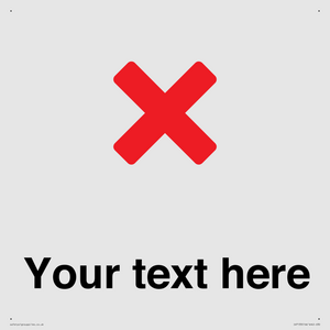 Custom plain background, red cross sign